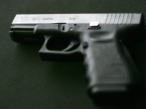 A Glock 9MM pistol is pictured in this April 17, 2007 file photo taken in Centerville, Virginia. (TIM SLOAN/AFP/Getty Images)