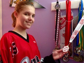 The Gloucester-Cumberland Devils' U14 ringette players looked to Emma Flynn-Mantyla for inspiration as they won the Ontario AA ringette title and qualified for the Eastern Canadian championships.
Martin Cleary photo