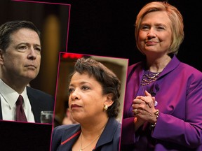 Former FBI director James Comey's new book raises doubts about the fairness of former attorney general Loretta Lynch's investigation into Hillary Clinton's unauthorized email server. (RadarOnline)