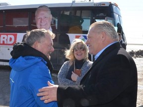 Progressive Conservative Leader Doug Ford tours Albadon Farms near Teeswater on Thursday, April 19, 2018 in Owen Sound, Ont. Rob Gowan/The Owen Sound Sun Times/Postmedia Network