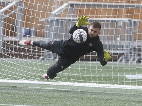 Ottawa Fury FC keeper Callum Irving during practice at TD Place in Ottawa Friday April 20, 2018.