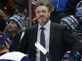 In this Nov. 28, 2015, file photo, Colorado Avalanche head coach Patrick Roy watches during a game against the Winnipeg Jets in Denver. (AP Photo/Jack Dempsey, File)