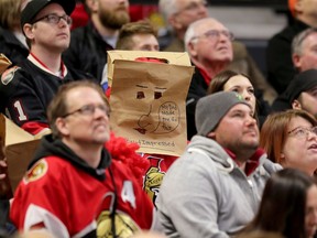 One young Senators fan made his displeasure known during the team's home game against the Edmonton Oilers in March.  Wayne Cuddington/Postmedia