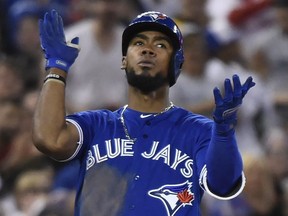 Toronto Blue Jays outfielder Teoscar Hernandez. (NATHAN DENETTE/The Canadian Press)