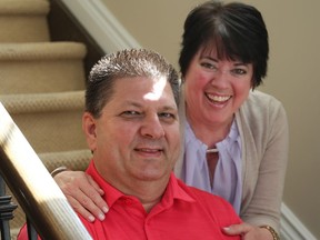Marc Cashman and his wife Gloria Higdon. . One year ago. Marc survived a massive heart-attack and almost died.  Since then, he's lost 40 pounds and is walking with his wife, daughter, and a small group of supporters in the upcoming race weekend.