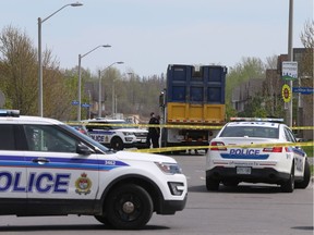 A woman was struck by a large commercial truck on Ottawa on May 14.