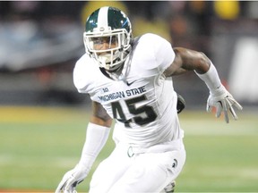 Darien Harris wore jersey No. 45 while playing for the Michigan State Spartans, but has adopted No. 36 in memory of former MSU teammates Mike Sadler and Mylan Hicks, who both died in 2016.