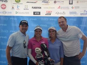 From left, Kevin Haime, Brooke Henderson, Brittany Henderson and John Rodenburg pose for a photo. Don Brennan/Ottawa Sun