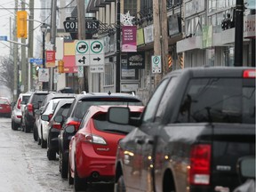 Parking on Richmond rd, west of Churchill, in Ottawa, March 07, 2017.   Photo by Jean Levac  ORG XMIT: 126124