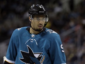 The Ottawa Senators will be keeping a close eye on the contract negotiations between Evander Kane and the San Jose Sharks. (Marcio Jose Sanchez/The Associated Press)