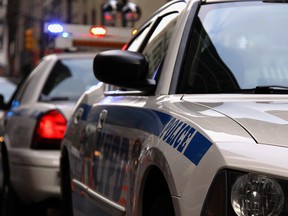 NYPD police cars are pictured on a New York City street in this undated file photo. (Getty Images)