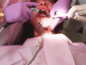 Dental work being performed at an Ottawa clinic.