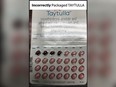 Allergan issued a statement that it is recalling Taytulla birth-control pills with this incorrect packaging. (Allergan)