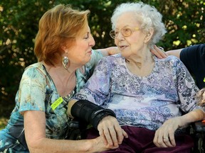 Evelyn Dick, who is 101 years old and living in a local long-term care home, was recently hit with a towel by a caregiver.