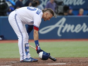 Blue Jays' Josh Donaldson remains on the DL with a calf injury. (GETTY IMAGES)