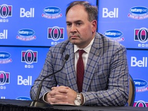 Ottawa Senators GM Pierre Dorion spoke on Thursday ahead of Friday's NHL draft in Dallas. (ERROL MCGIHON/Ottawa Sun)