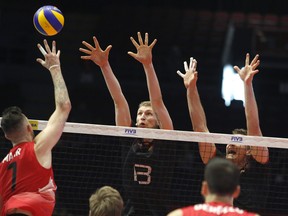 Team Canada fell to Germany 25-23, 25-22, 25-20, 25-19 at The Arena at TD Place last night.  FIVB photo