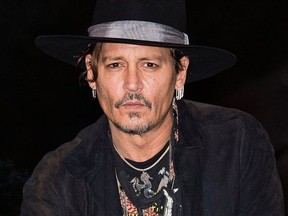 Johnny Depp is seen here attending the Glastonbury Festival in Glastonbury, England, on June 22, 2017.