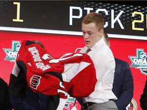 Jacob Bernard-Docker, the 26th-overall pick, is heading to the University of North Dakota this fall along with second-round selection Jonathan Tychonick.