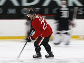 Brady Tkachuk glides across the ice on the first day of Senators development camp on Tuesday. Tony Caldwell/Postmedia