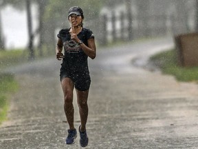 A lone jogger.