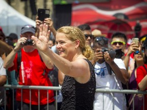 Governor General Julie Payette arrives at Parliament Hill for the noon show on Canada Day.   Ashley Fraser/Postmedia
