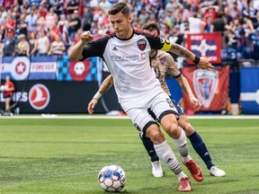 The Fury's Carl Howarth turns up field against the Indy Eleven.