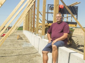 Work has started on Peter Ruiter's new barn at his Black Rapids farm on Prince of Wales Drive. A fire last September destroyed his 1870s barn and killed most of his herd of milking cows. He hopes to have the new structure completed in the late fall.