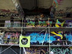 The very colourful 13th annual House of PainT Festival took place under the Dunbar Bridge in 2016.