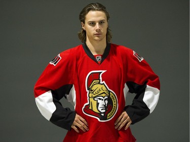 OTTAWA, ONTARIO: SEPTEMBER 16, 2011 -- Ottawa Senator Erik Karlsson as the NHL team goes through medicals and fitness testing September 16, 2011 at Scotiabank Place on the first day of training camp.