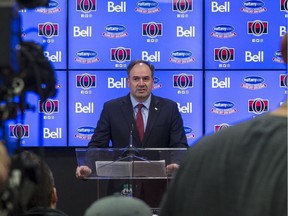 Ottawa Senators general manager Pierre Dorion, seen here in a file photo, met with the media late Sunday afternoon. Errol McGihon/Postmedia