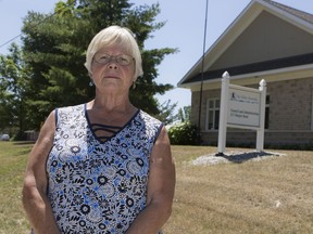 Coun. Judy Farrell outside of the Tay Valley Township council and administration offices.