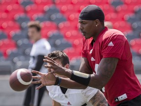 Ottawa Redblacks QB Dominique Davis during team practice at TD Place on Monday July 16, 2018.