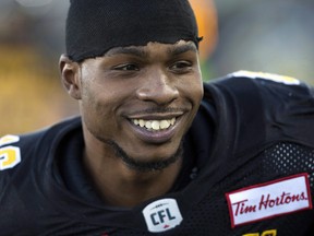 Hamilton Tiger-Cats wide receiver Brandon Banks was emotional on the sidelines last week. (THE CANADIAN PRESS)