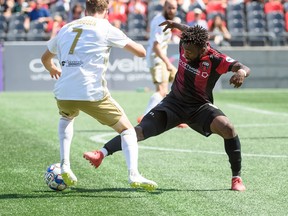 Ottawa Fury FC couldn’t get much going against Louisville City FC at TD Place Stadium yesterday, getting blanked 3-0. (Matt Zambonin/Freestyle Photography)