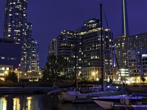 Toronto waterfront marina condos CN tower Canada