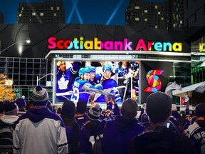 Artist's rendering of the new branding for the Scotiabank Arena — formerly the Air Canada Centre.
