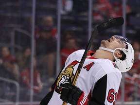Senators' Mark Stone has a scheduled hearing with the arbitrator on Aug. 3. (GETTY IMAGES)