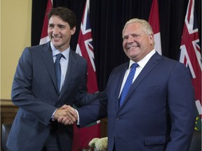 Prime Minister Justin Trudeau met with Ontario Premier Doug Ford at Queen's Park.