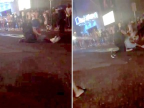 Twitter video appears to show a police officer striking an individual during an arrest outside an underage nightclub in Ocean City, Md.
