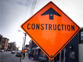 Construction sign.