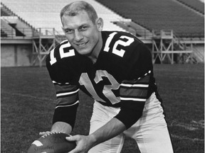 Rough Riders QB Russ Jackson poses in a photograph from 1968. He was among the many players honoured at TD Place stadium on Saturday night. THE CANADIAN PRESS