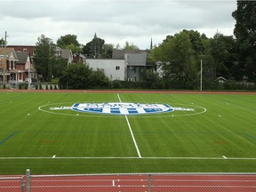 The new artificial turf field at Immaculata High School.  Jean Levac/Postmedia