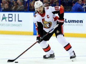 Erik Karlsson arrived back in Ottawa on Wednesday.