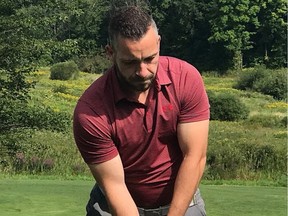 Marc-Andre Cardinal is in contention (with partner Patrick Landriault) in the Ottawa Sun Scramble's GolfTEC B Division. The duo shot 5-under Wednesday at Le Sorcier.