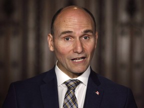 Social Development Minister Jean-Yves Duclos speaks at a press conference on Parliament Hill in Ottawa on Friday, May 25, 2018.