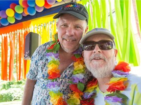 Extendicare Medex held its first Pride celebration on Thursday afternoon following a request from resident Paul Leroux who said he wouldn't be able to attend this year's Pride celebrations held throughout the city. His husband Alex Wisniowski was on hand for the event as Paul sang his favourite songs.