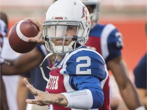 Montreal Alouettes quarterback Johnny Manziel.