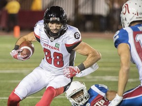 The Ottawa Redblacks' Brad Sinopoli has a league-leading 45 receptions after six games.