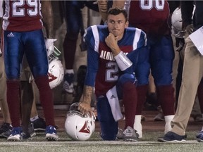Quarterback Johnny Manziel had a rough first CFL start for the Alouettes, throwing four interceptions in a loss to the Tiger-Cats.